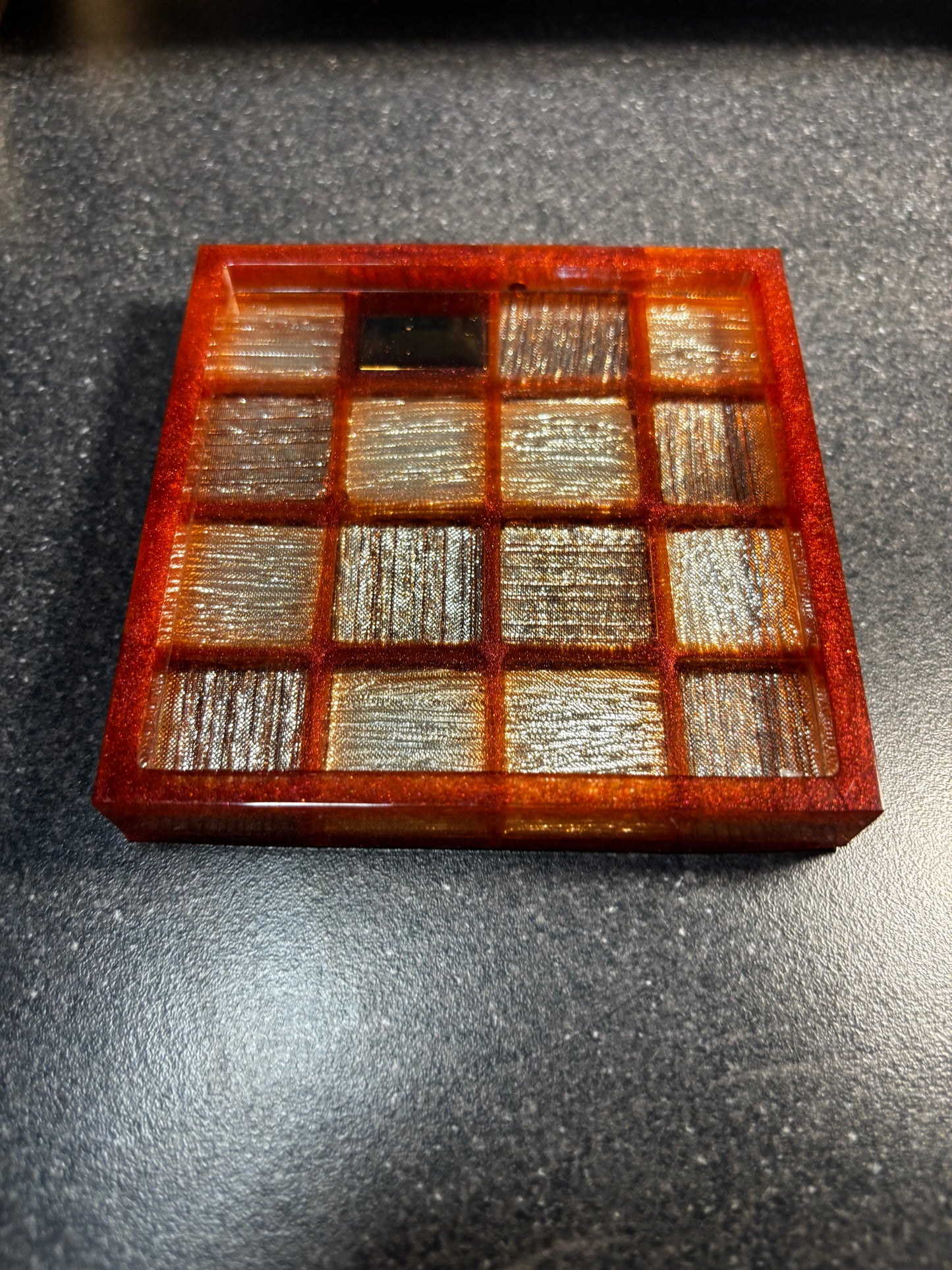 Sunset Red Coaster/ Trinket Tray