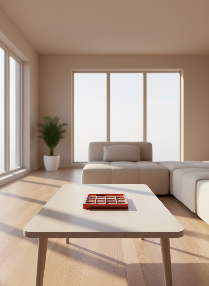 Sunset Red Coaster/ Trinket Tray